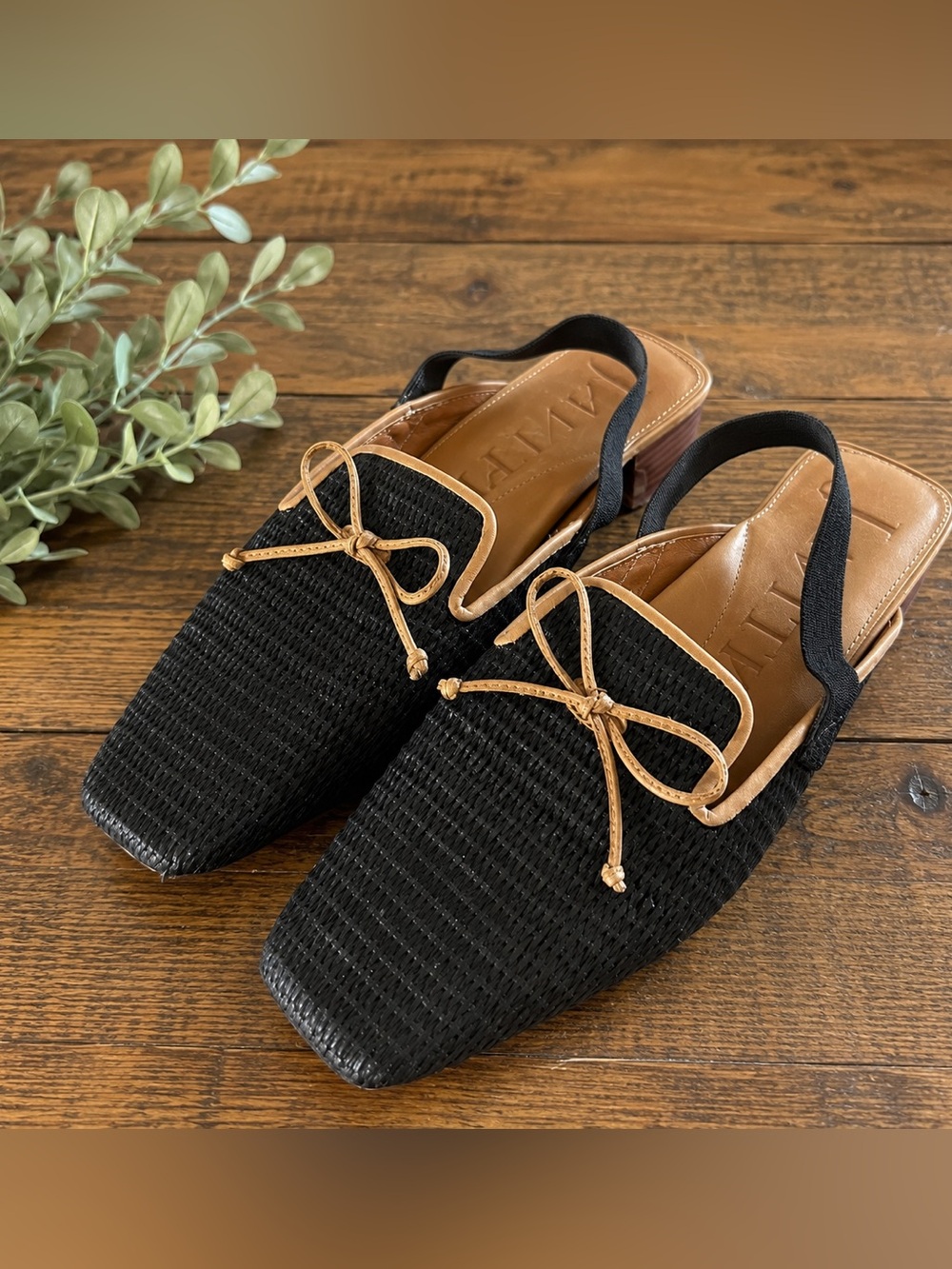Eric Javits Isla Woven Slingback Mules Size 8.5